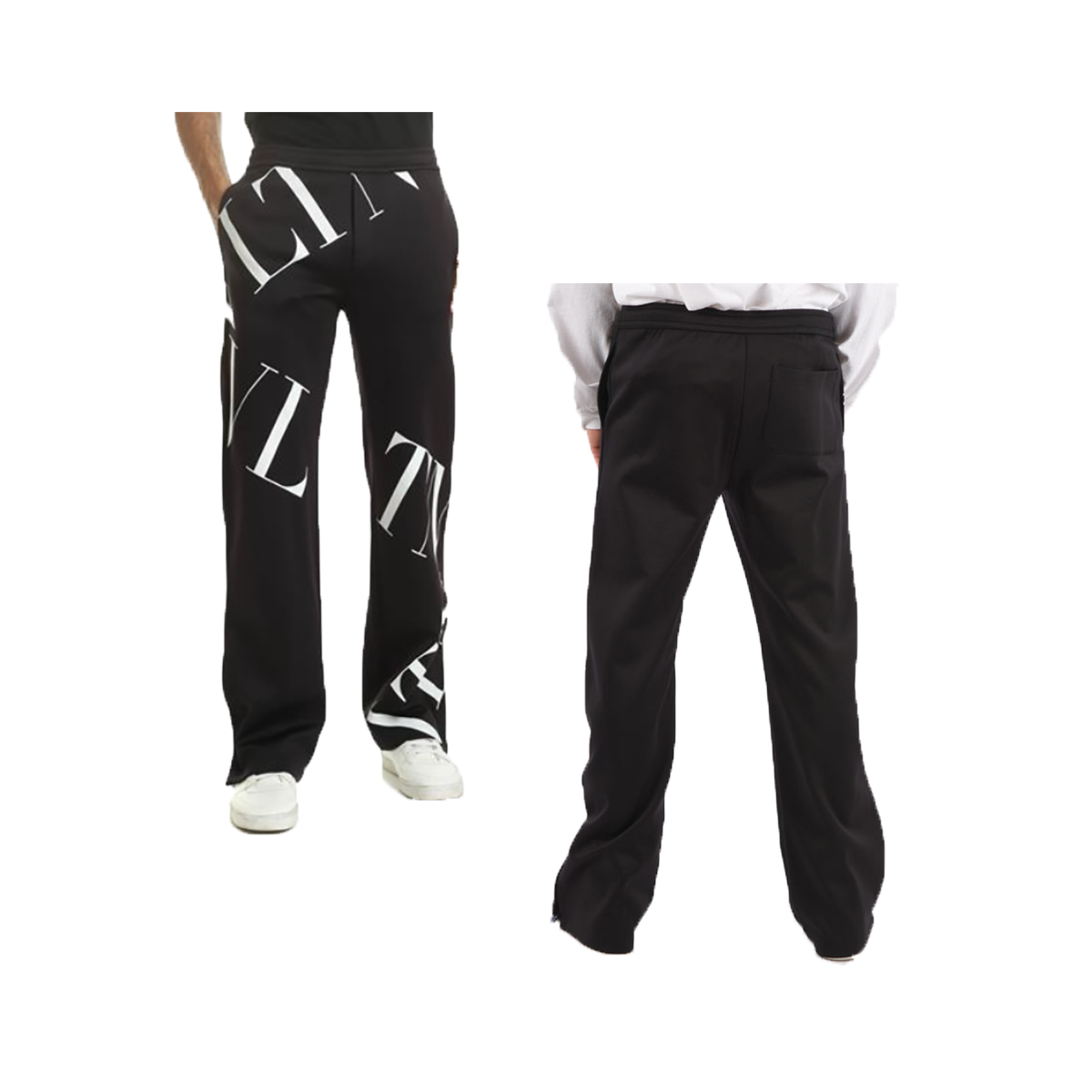 VALENTINO MONOGRAM VLTN TRACKSUIT BOTTOMS IN BLACK