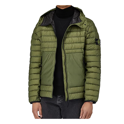 STONE ISLAND RIPSTOP NYLON JAKCET IN OLIVE GREEN