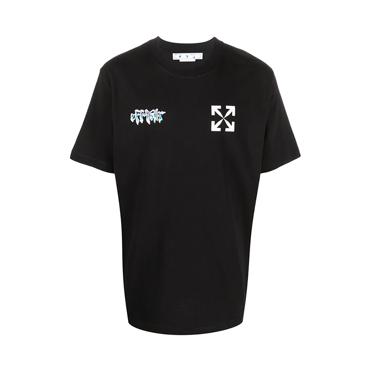 OFF WHITE LOGO PRINT T-SHIRT IN BLACK