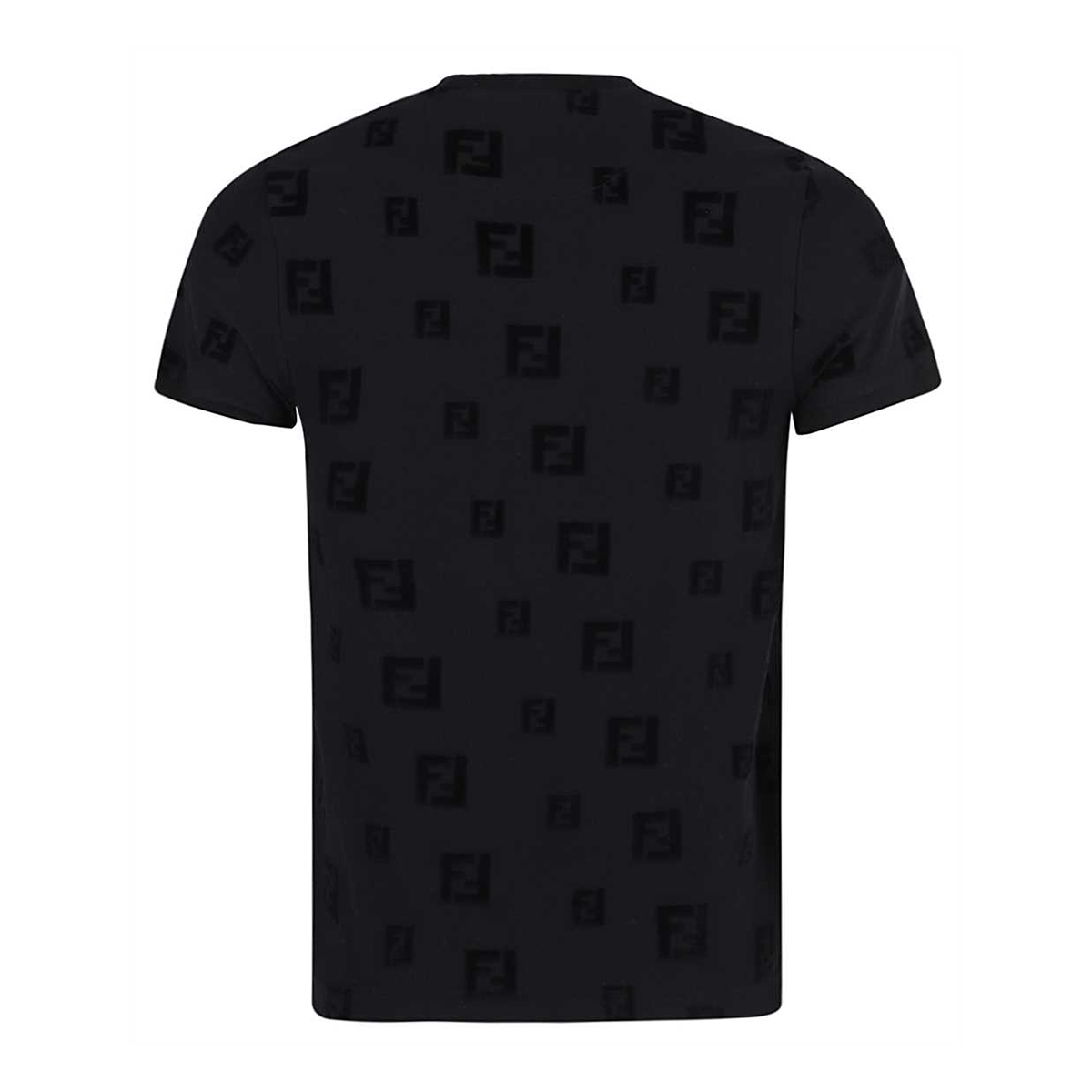 FENDI FF PATTERN T-SHIRT IN BLACK