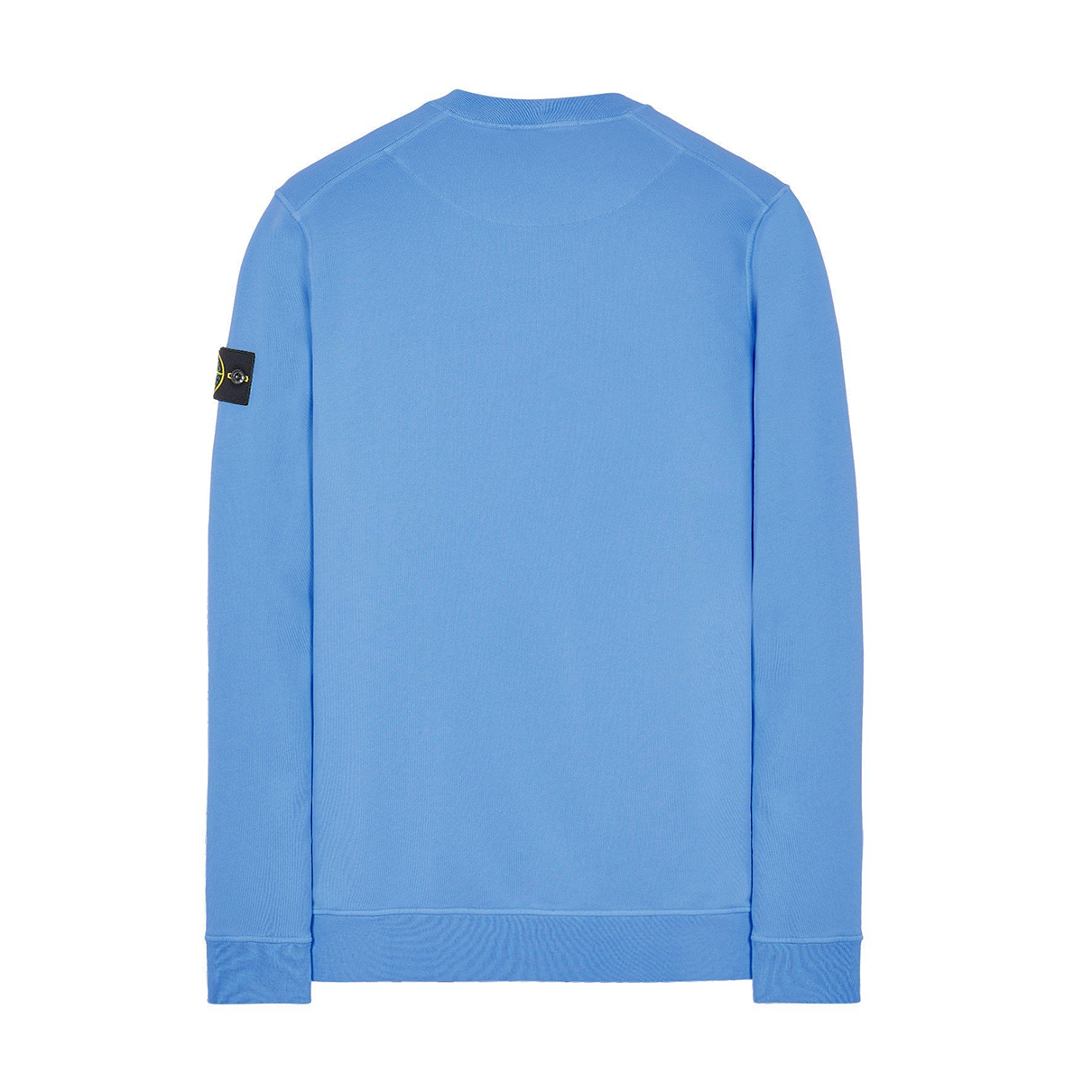 STONE ISLAND COTTON FLEECE CREW NECK SWEATSHIRT IN SUGAR GREY