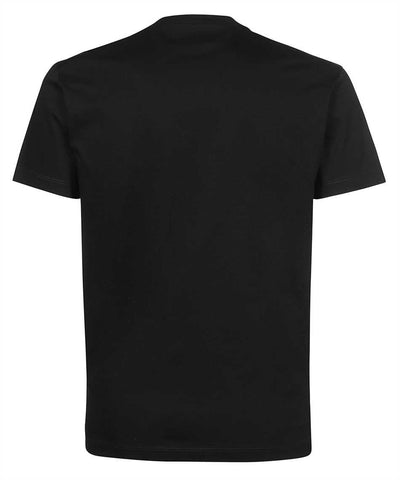 DSQUARED2 DOWN LOGO PRINT T-SHIRT IN BLACK