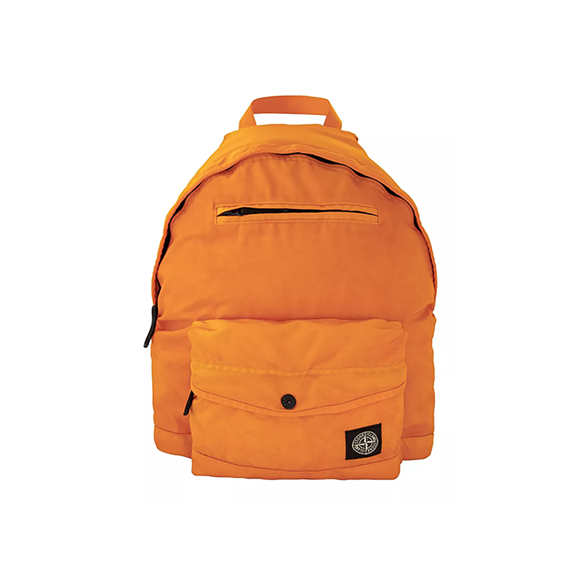 STONE ISLAND LOGO PATCH BACKPACK IN ORANGE