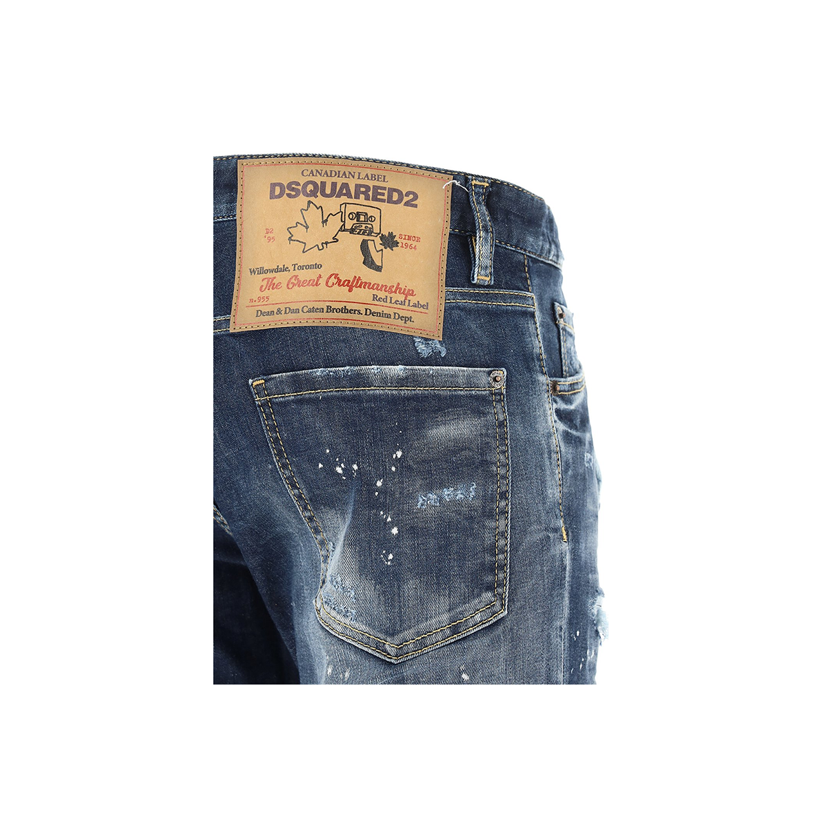 DSQUARED2 COOL GUY WASHED JEANS IN DARK BLUE