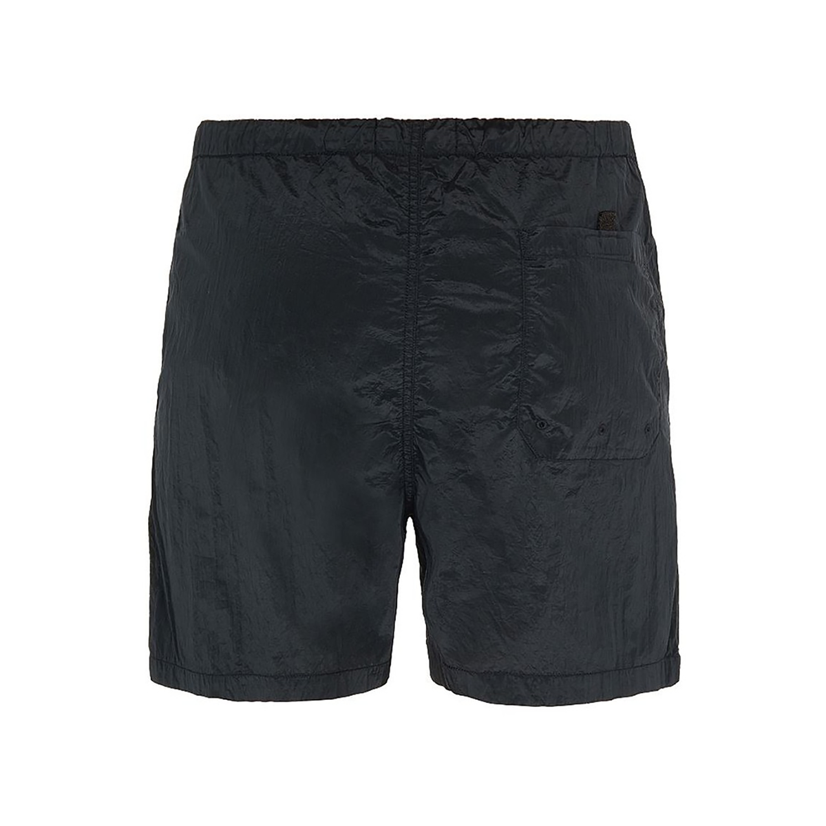 STONE ISLAND NYLON GARMENT DYED SWIM SHORTS IN BLACK