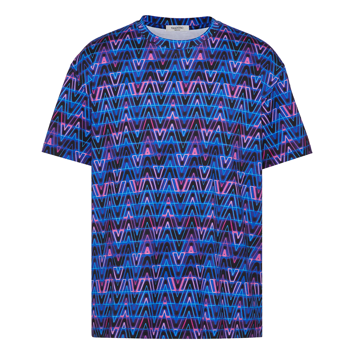 VALENTINO NEON OPTICAL PRINT T-SHIRT