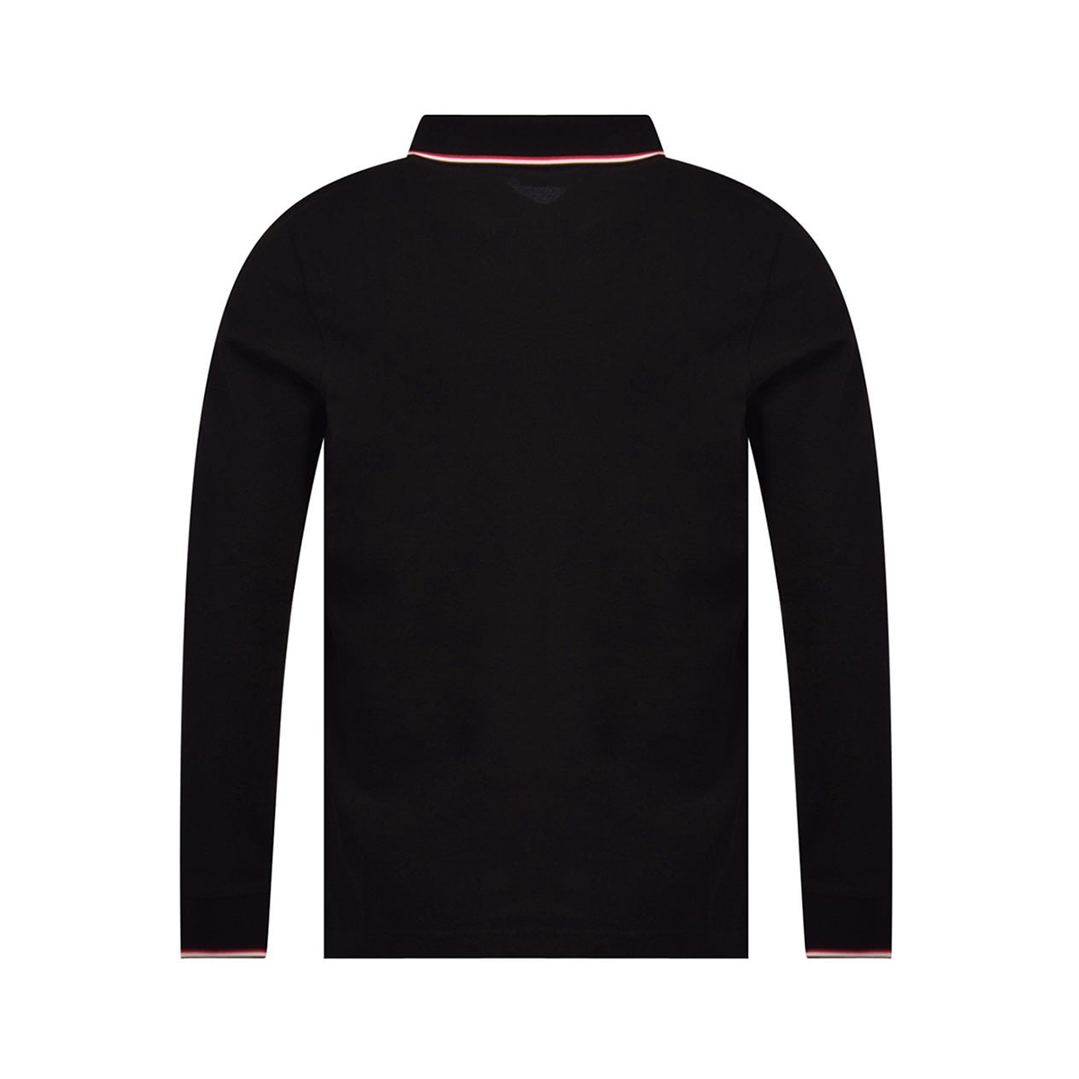 MONCLER MAGLIA LONG SLEEVE POLO IN BLACK