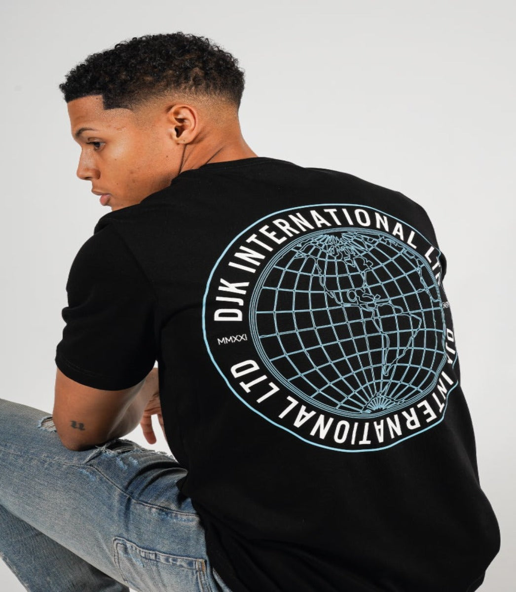 DJK GEO BACK PRINT T-SHIRT BLACK