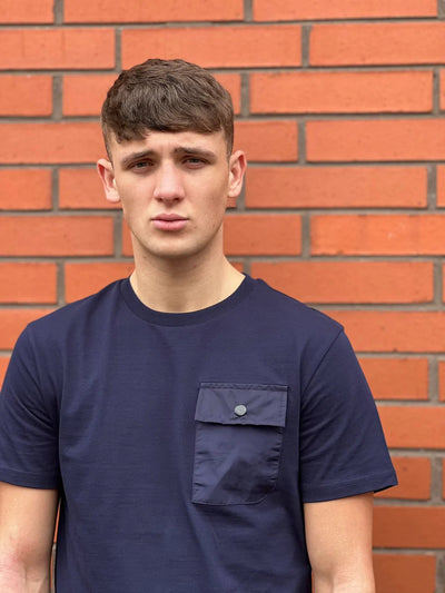 TERRACE CULT POCKET TEE :: NAVY