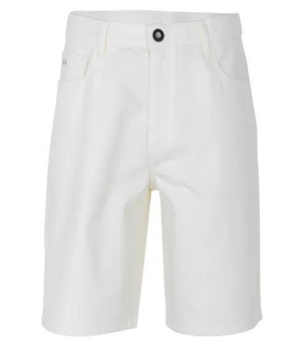 EMPORIO ARMANI DENIM BERMUNDA SHORTS - OFF WHITE.