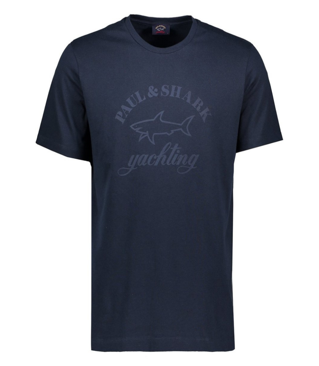 PAUL & SHARK T-SHIRT WITH PRINTED LOGO NAVY