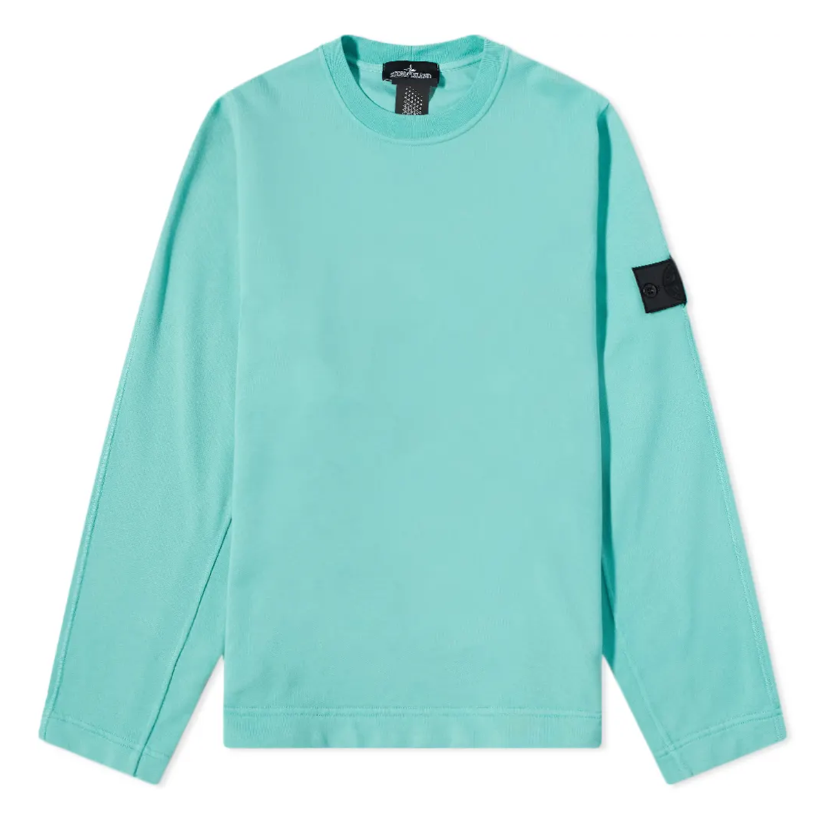 STONE ISLAND SHADOW PROJECT CREW SWEATER IN AQUA