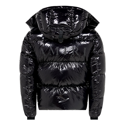 AMIRI PUFFER NYLON JACKET IN BLACK