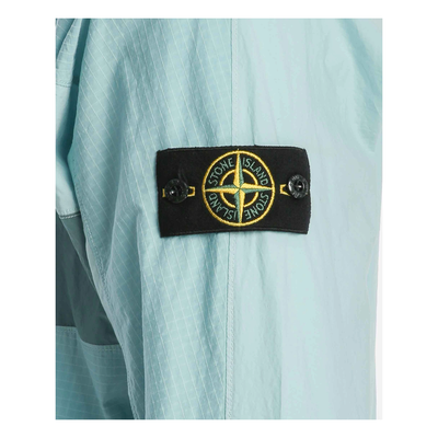 STONE ISLAND NYLON 'STAR INLAY' SWEATER IN AQUA