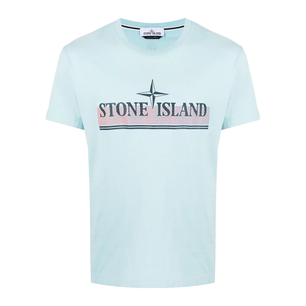 STONE ISLAND LOGO T-SHIRT IN AQUA