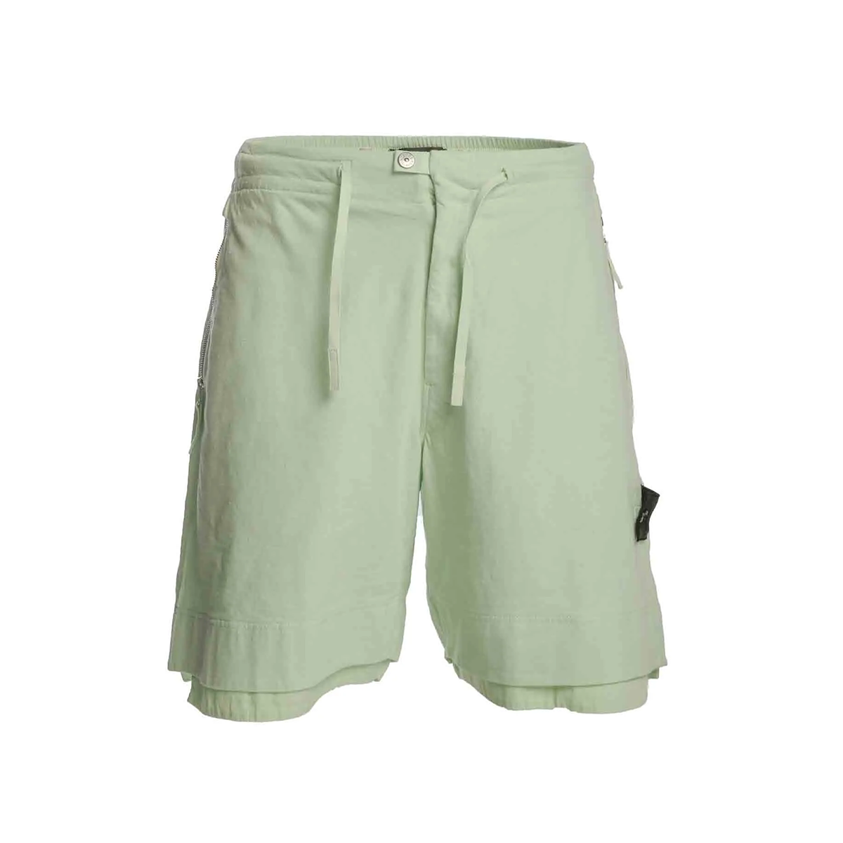 STONE ISLAND SHADOW PROJECT HEAVY SPECKLED SHORT LIGHT GREEN