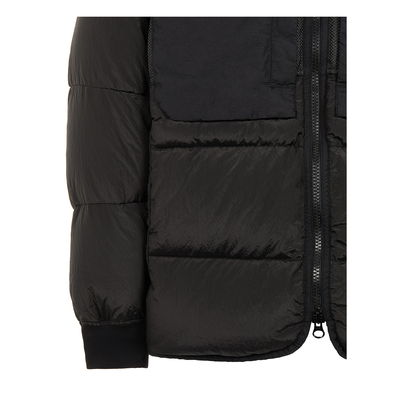 STONE ISLAND MODIFIED PANAMA 6-3 HT NYLON MIX FABRICS DOWN-TC IN BLACK