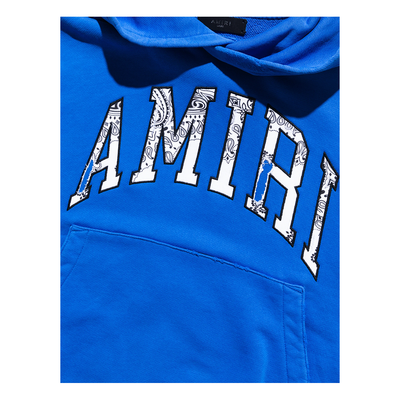 AMIRI BANDANA HOODIE IN BLUE