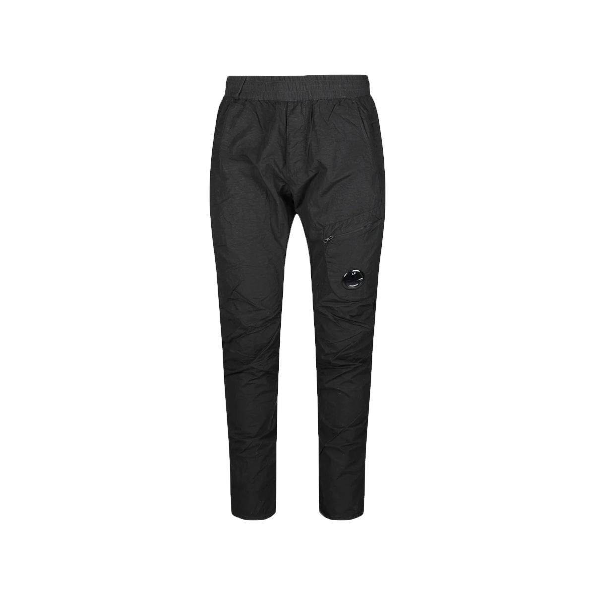 CP COMPANY FLATT NYLON CARGO BOTTOMS IN BLACK