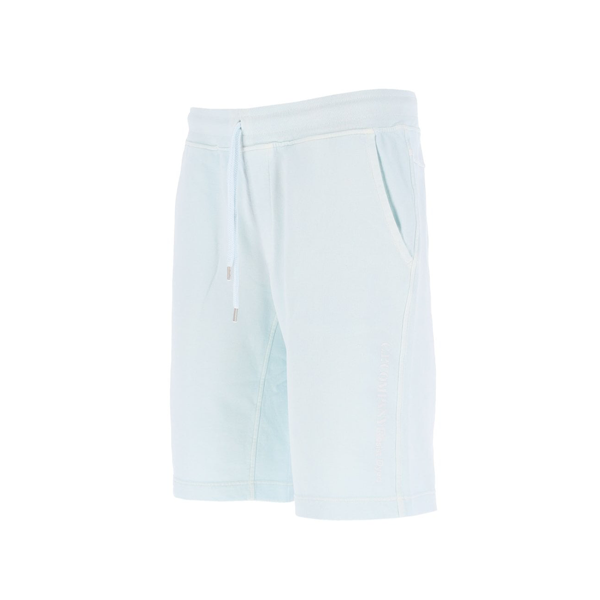 CP COMPANY COTTON RESIST DYED SHORTS IN PALE BLUE