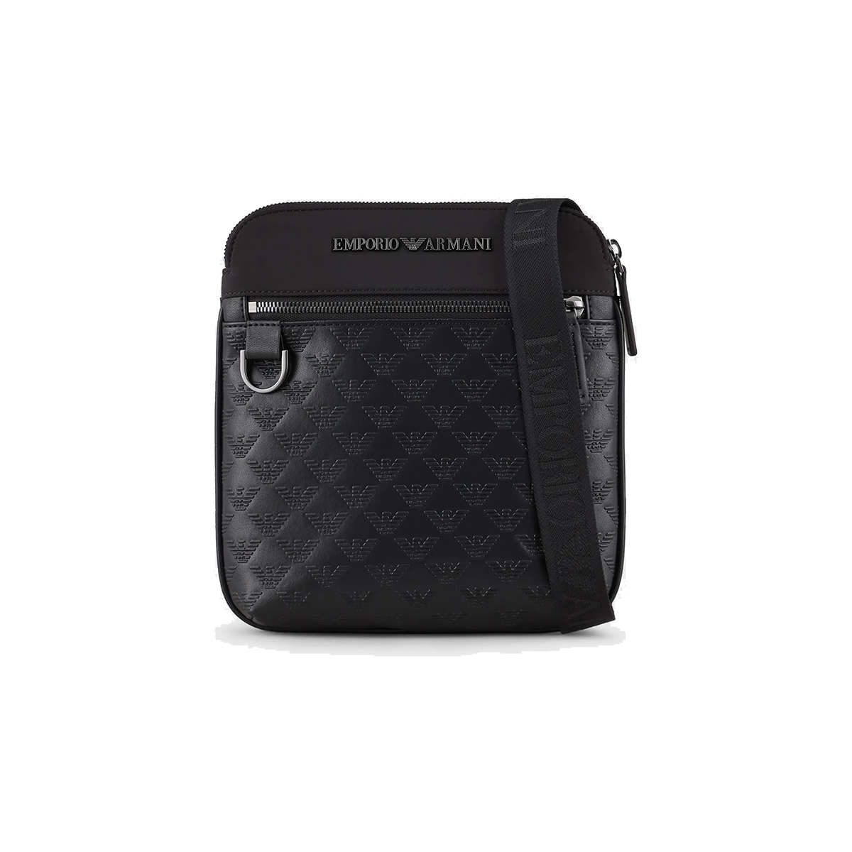 EMPORIO ARMANI FLAT NYLON BAG IN BLACK