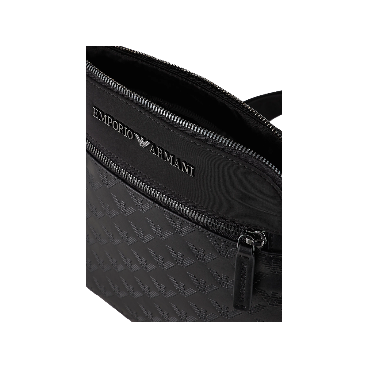 EMPORIO ARMANI FLAT NYLON BAG IN BLACK