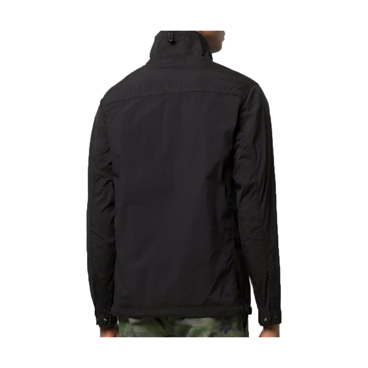 CP COMPANY HALF ZIP OVERSHIRT IN BLACK