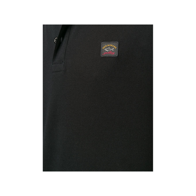 PAUL & SHARK PIQUE COTTON POLO IN BLACK