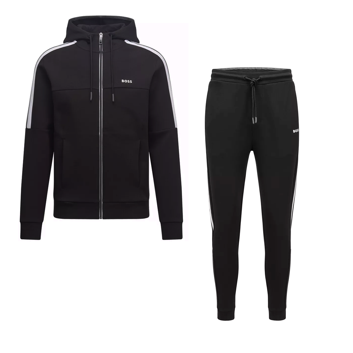 BOSS 'SAGGY 1' HODDED TRACKSUIT IN BLACK