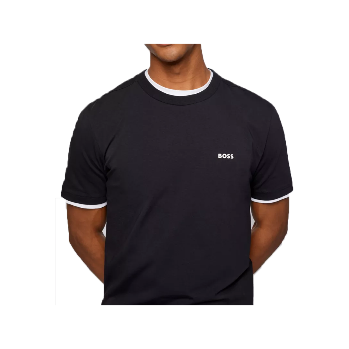 BOSS 'TEE' REGULAR FIT T-SHIRT IN BLACK