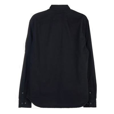 CP COMPANY GABARDINE BUTTONED SHIRT IN BLACK