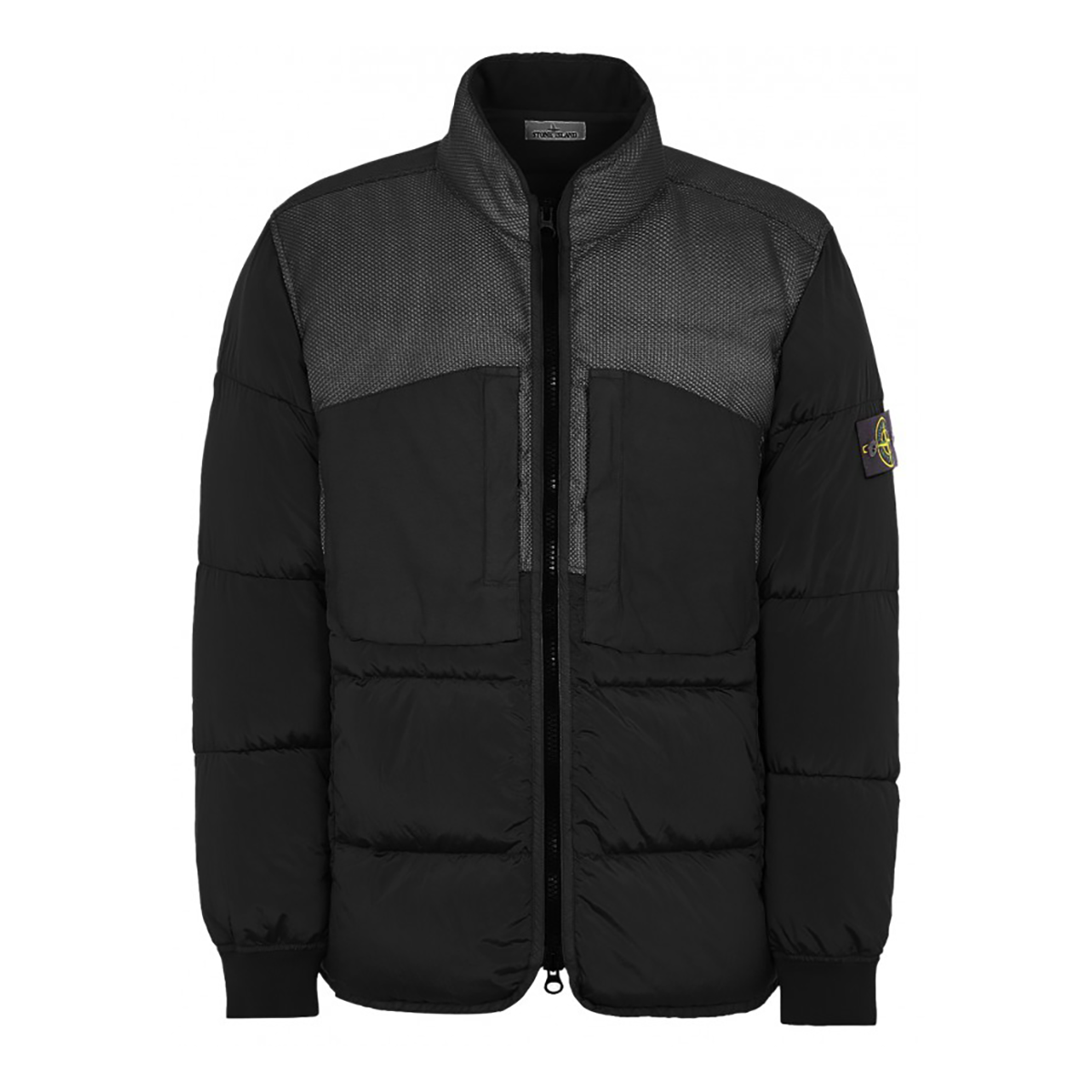 STONE ISLAND MODIFIED PANAMA 6-3 HT NYLON MIX FABRICS DOWN-TC IN BLACK