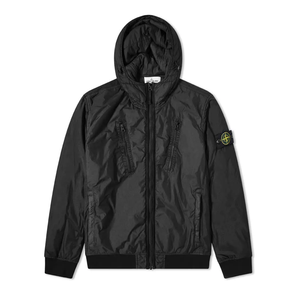 STONE ISLAND CRINKLE REPS POCKE DOWN JACKET IN BLACK