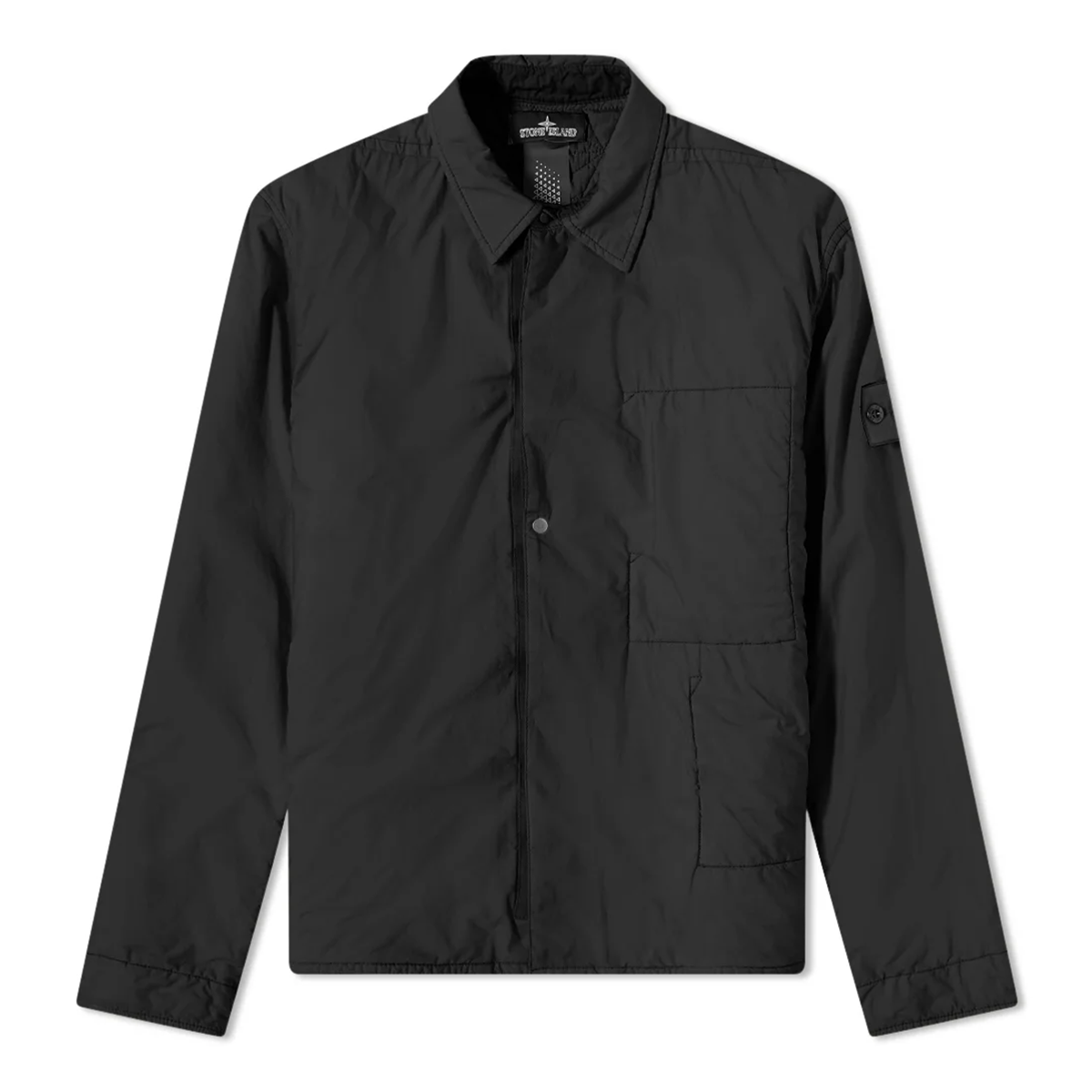 STONE ISLAND SHADOW PROJECT PADDED OVERSHIRT IN BLACK