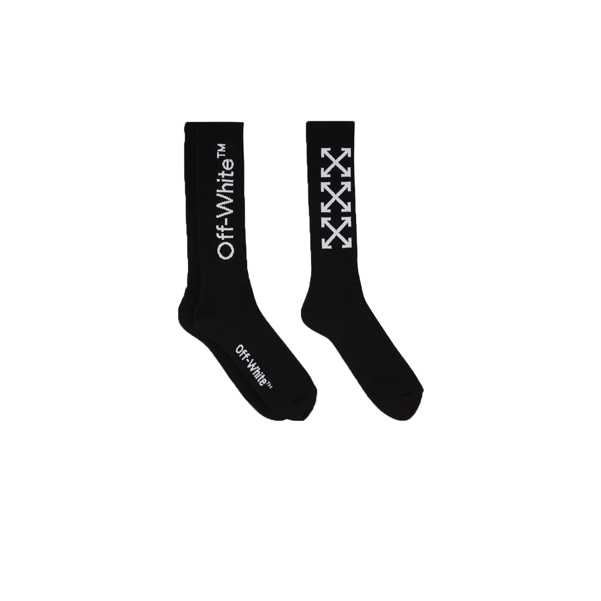 OFF WHITE ARROWS MID SOCKS IN BLACK