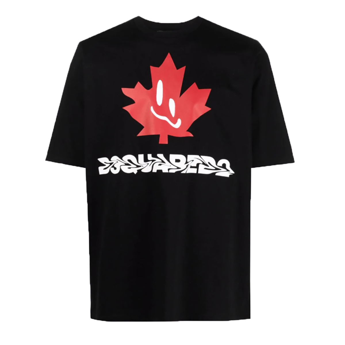 DSQUARED2 SMILING LEAF COOL T-SHIRT IN BLACK