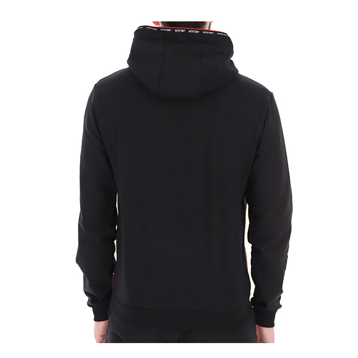 MOSCHINO SMALL TAPE LOGO HOODED TRACKSUIT IN BLACK