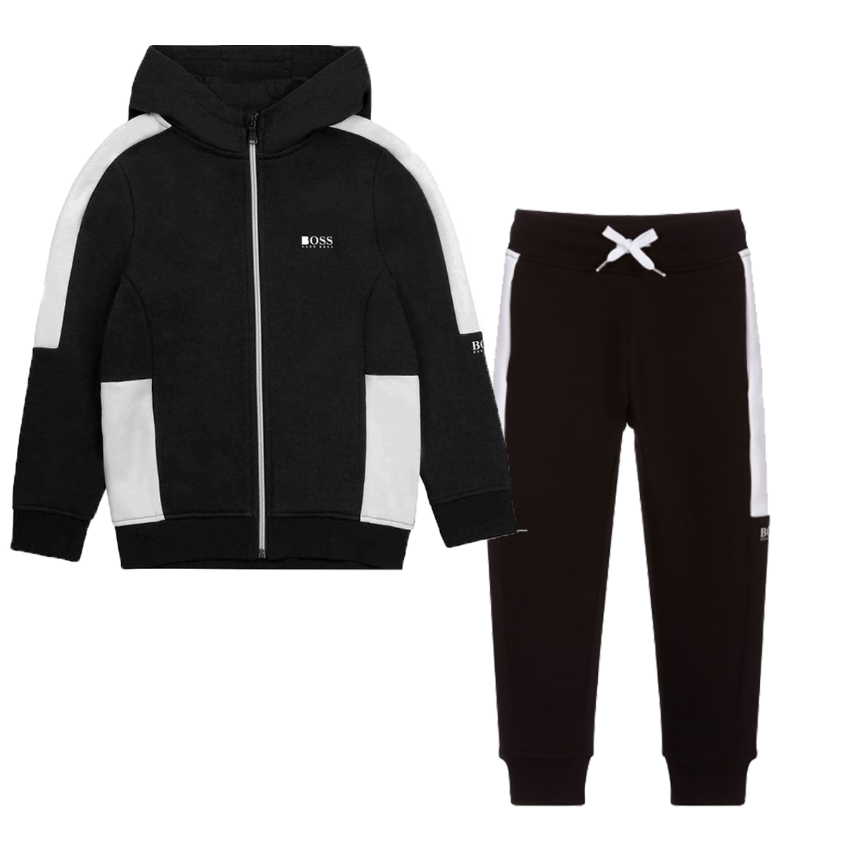 BOSS JUNIOR HOODED TRACKSUIT IN BLACK