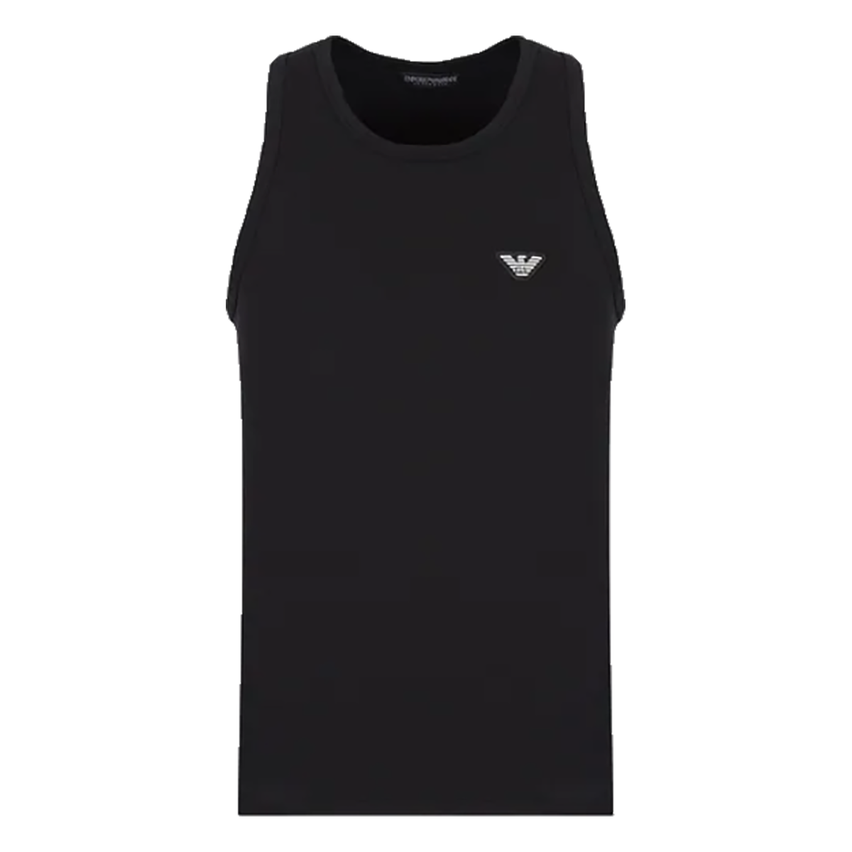 EMPORIO ARMANI LOGO TANK TOP IN BLACK