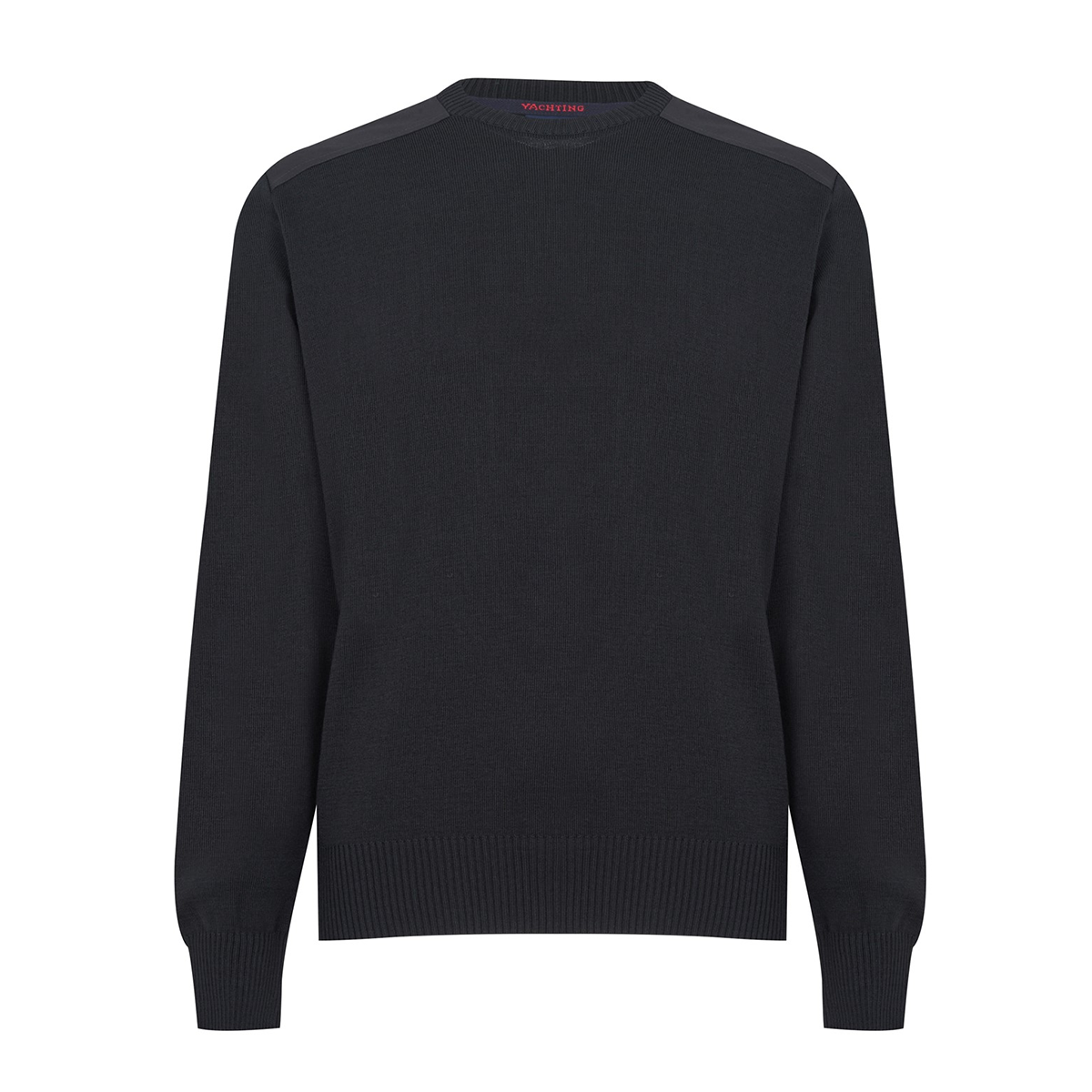 PAUL & SHARK  MARINE WOOL WITH NYLON JUMPER IN BLACK