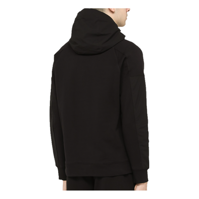 CP COMPANY NYLON DETAIL HOODED TRACKSUIT IN BLACK