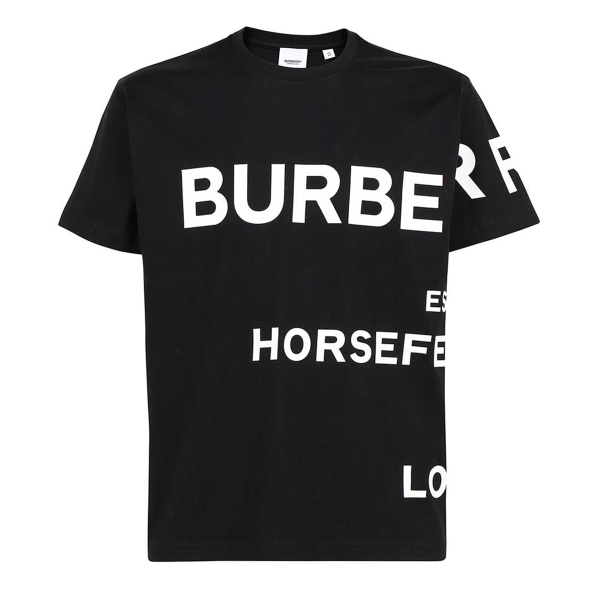 BURBERRY HORSEFERRY PRINT OVERSIZE T-SHIRT IN BLACK