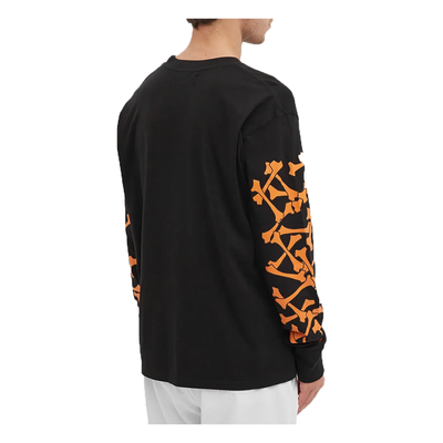 AMIRI BONE PRINT LONG SLEEVE T-SHIRT IN BLACK