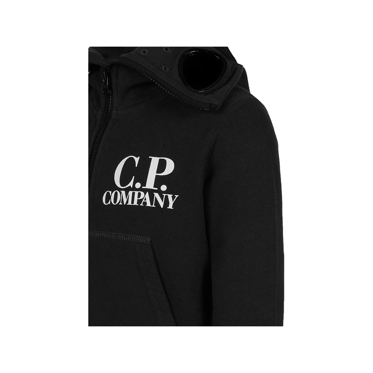 CP COMPANY JUNIOR SPLIT GOGGLE HOODIE TRACKSUIT IN BLACK