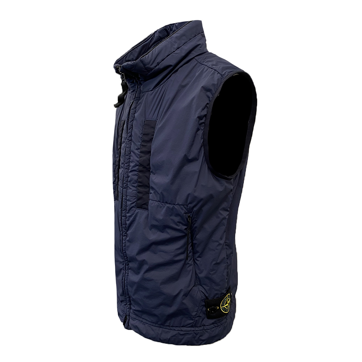 STONE ISLAND JUNIOR STRETCH NYLON GILLET IN BLUE