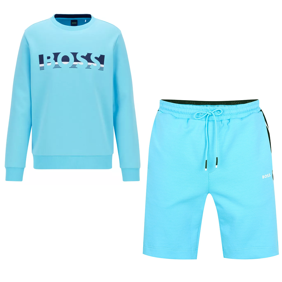 BOSS 'SALBO 1' SHORT SET IN BRIGHT BLUE