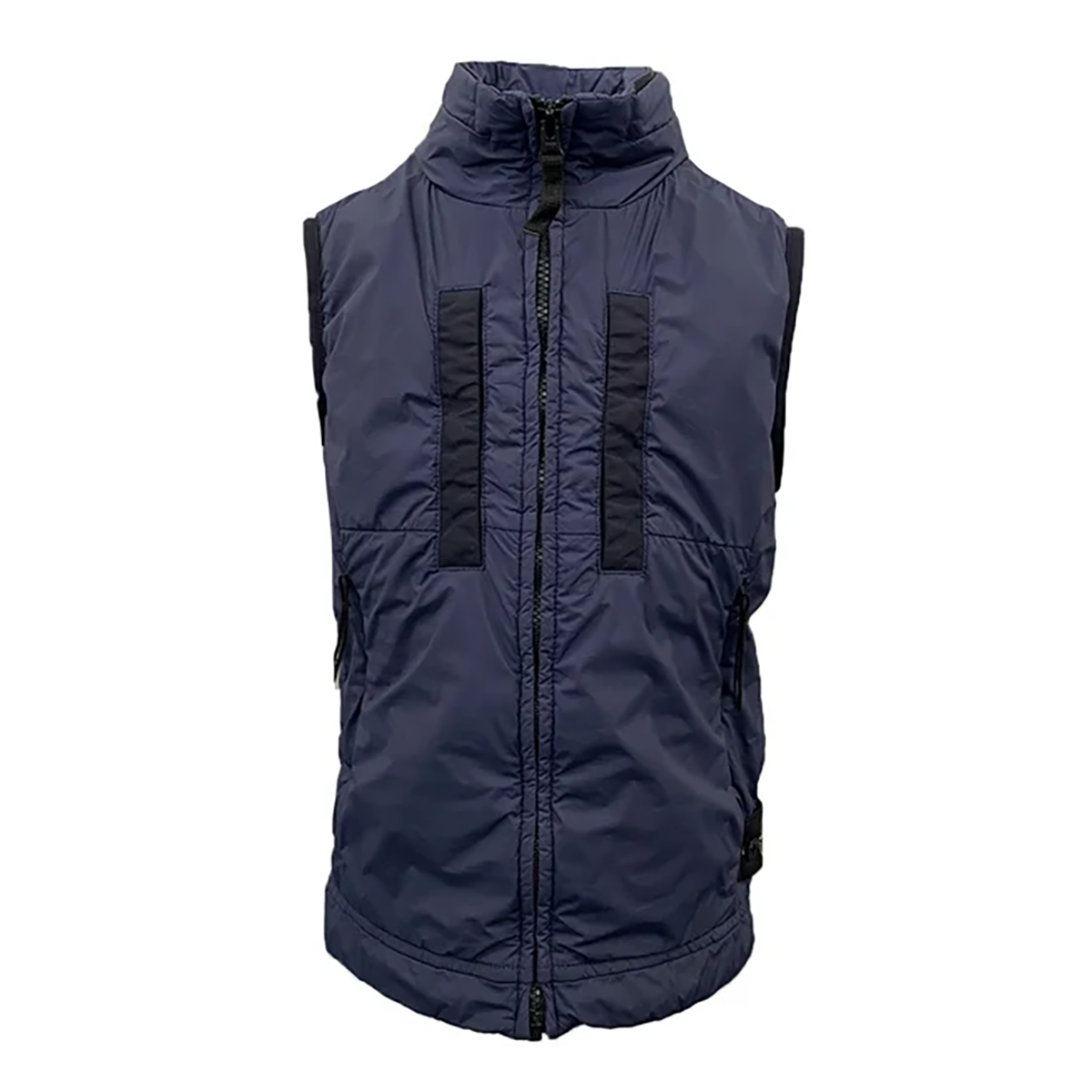 STONE ISLAND JUNIOR STRETCH NYLON GILLET IN BLUE