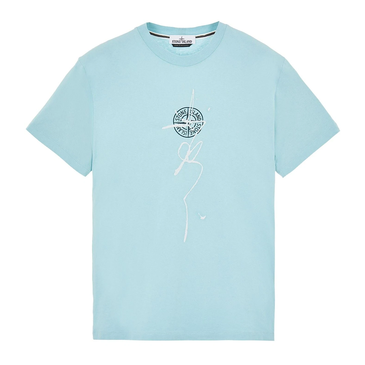 STONE ISLAND 'INK ONE' T-SHIRT IN AQUA