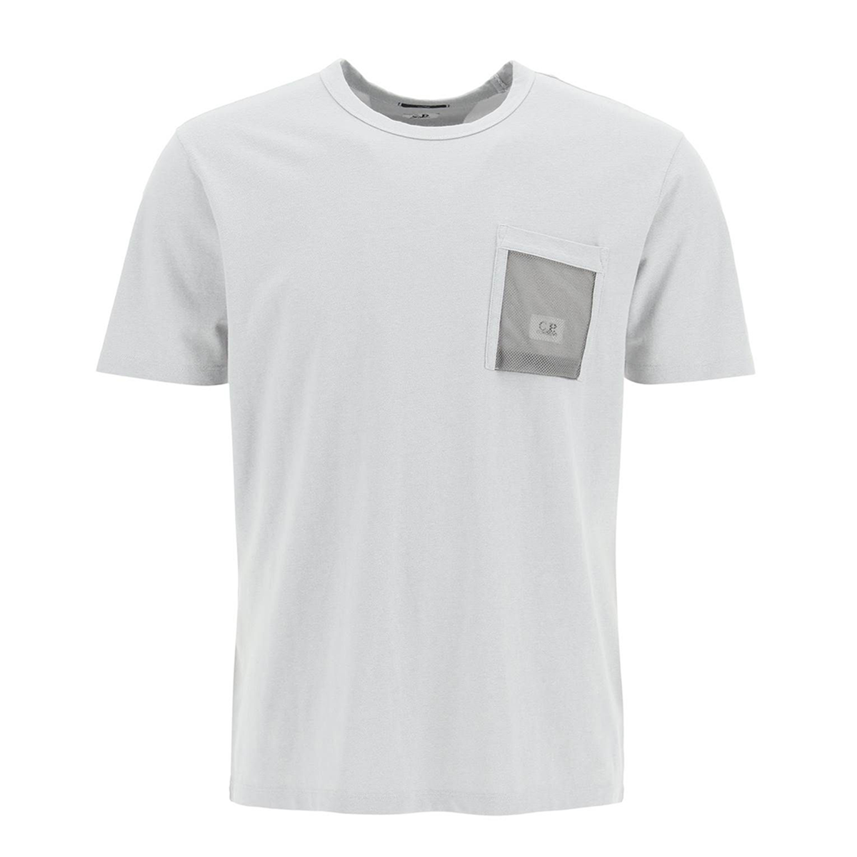 CP COMPANY MESH POCKET T-SHIRT IN GREY