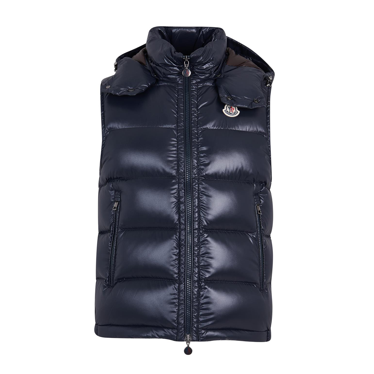 MONCLER BORMES GILET IN NAVY BLUE